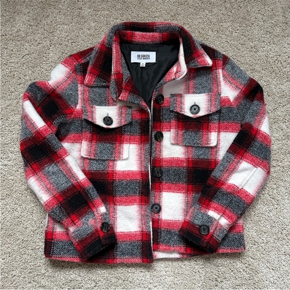 BB Dakota Jackets & Blazers - BB Dakota Red Flannel jacket